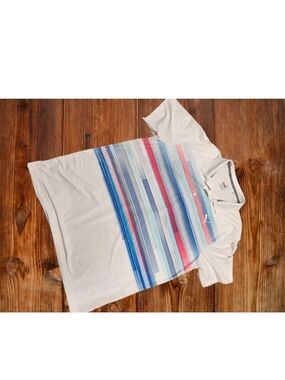 Puma White Polo with Blue and Gray Accents